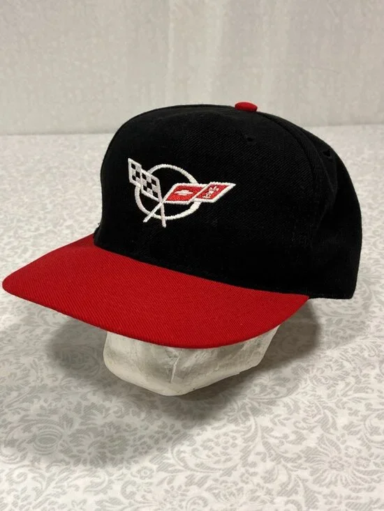 Vintage Corvette Snapback Hat OTTO Cap USA Black Red Green Underbill - Picture 2 of 14